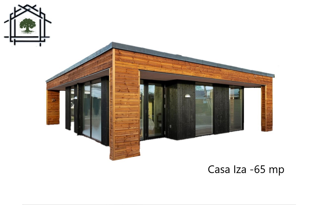 Casa Iza – vedere laterală casă din lemn