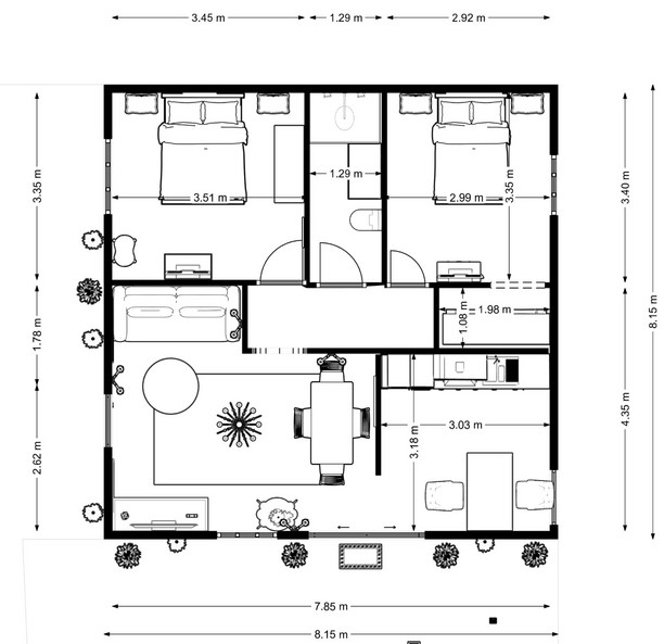 Plan arhitectural Casa Mara
