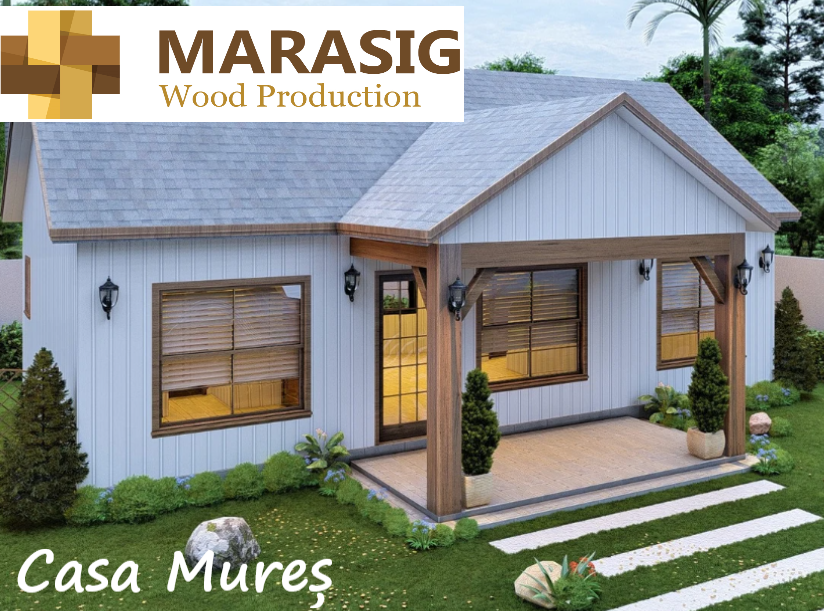 Casa Mureș – imagine exterior casă din lemn