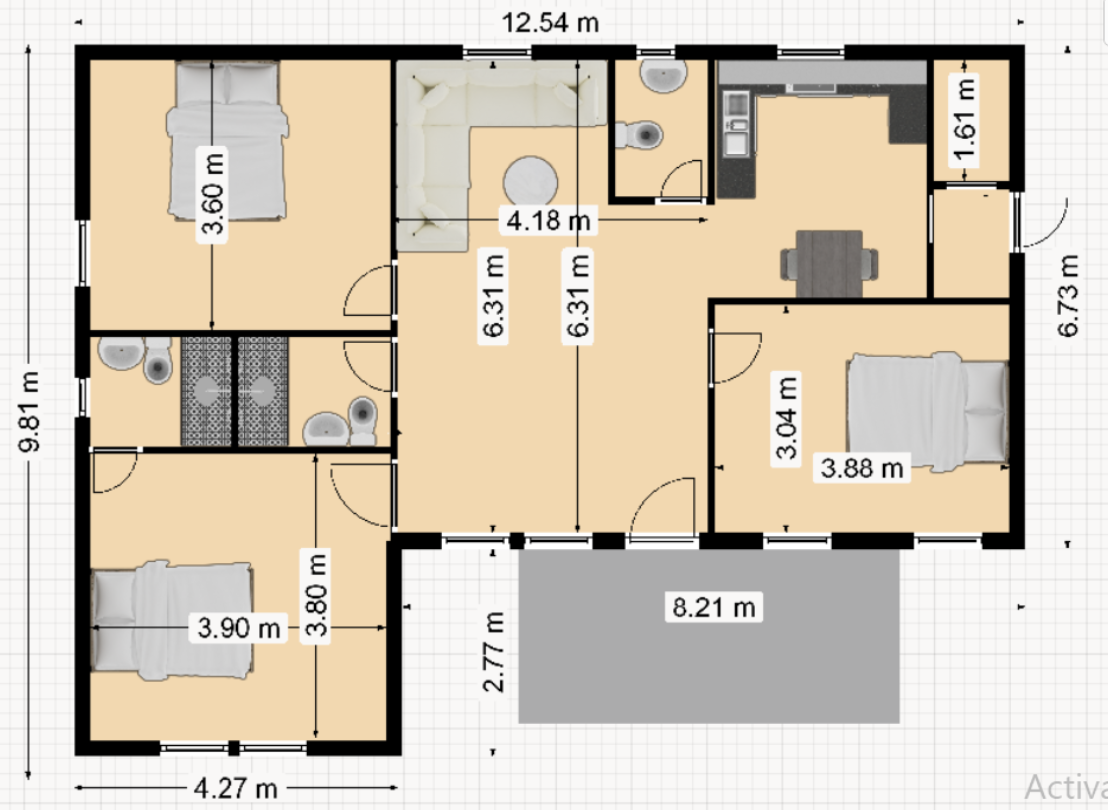 Plan arhitectural Casa Ozana