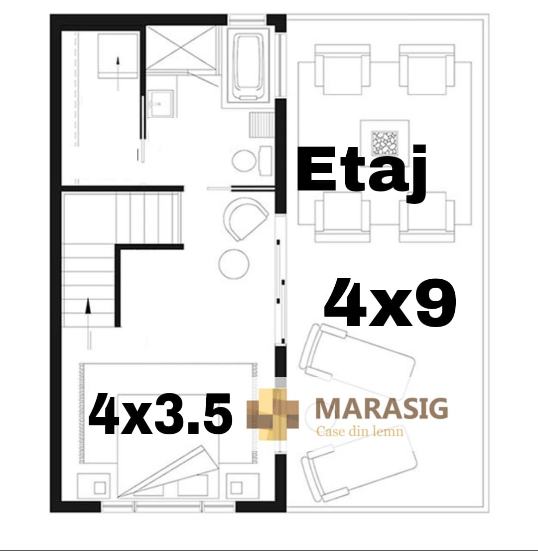 Plan arhitectural Casa Silva