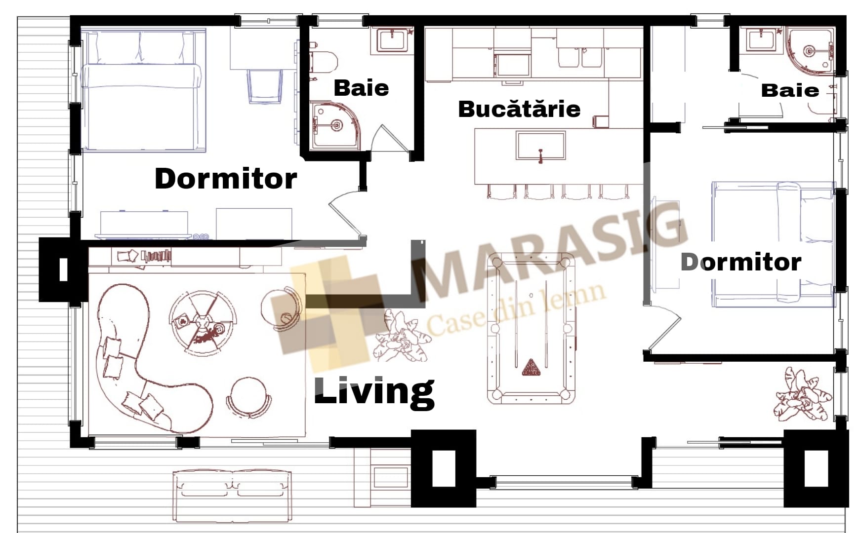 Plan arhitectural Casa Siret