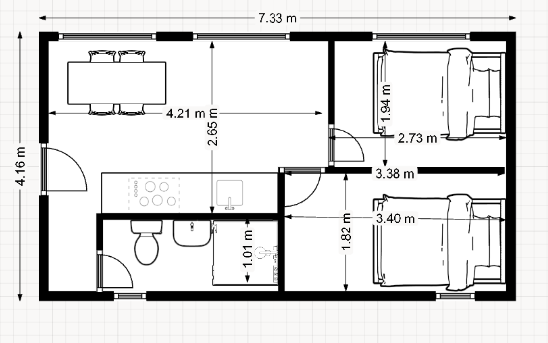 Tiny House Romania – Casa Brad – plan